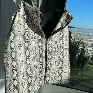 High Rise Snake Skin Mini Skirt